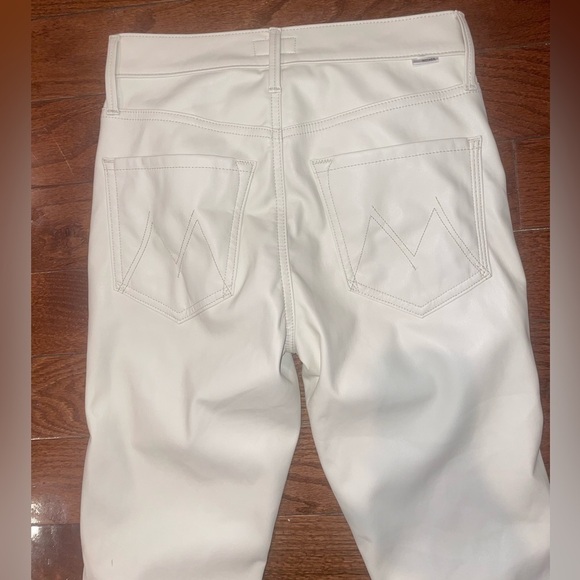 NWT MOTHER The Weekender Heel - Faux Leather in Wax on Wax off, Egret ✨ Sz 26 - Picture 9 of 15